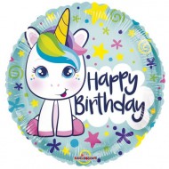 Cute Unicorn Happy Birthday Balloon